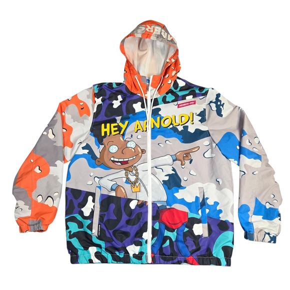 Members Only Other - Members Only Nickelodeon X Jacket Size Large Rugrats Windbreaker Hey Arnold Camo